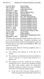 Holiday Terms